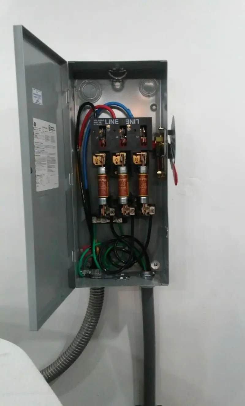 Three-phase disconnect switch installed for Electrical Wiring & Rewiring in Sheridan